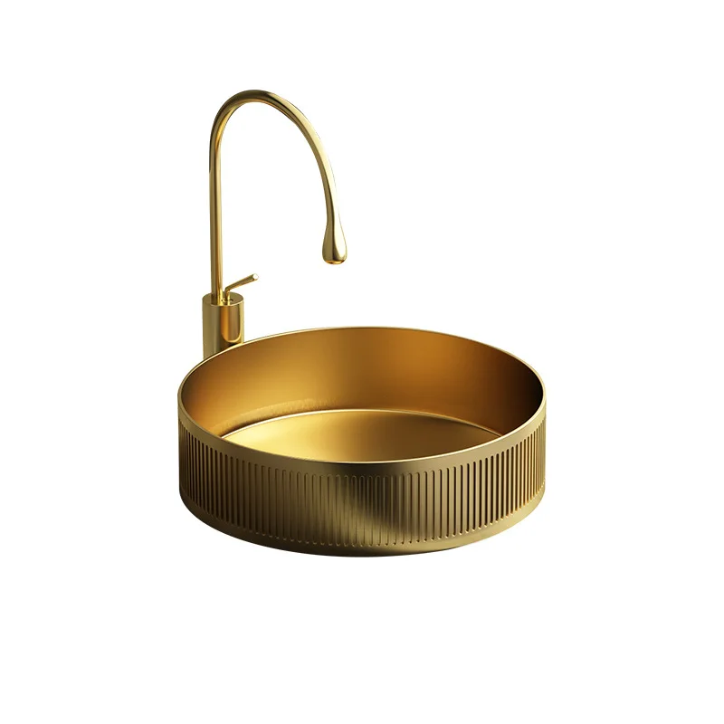 

Nordic style 304 stainless steel countertop basin creative wash basin high-end