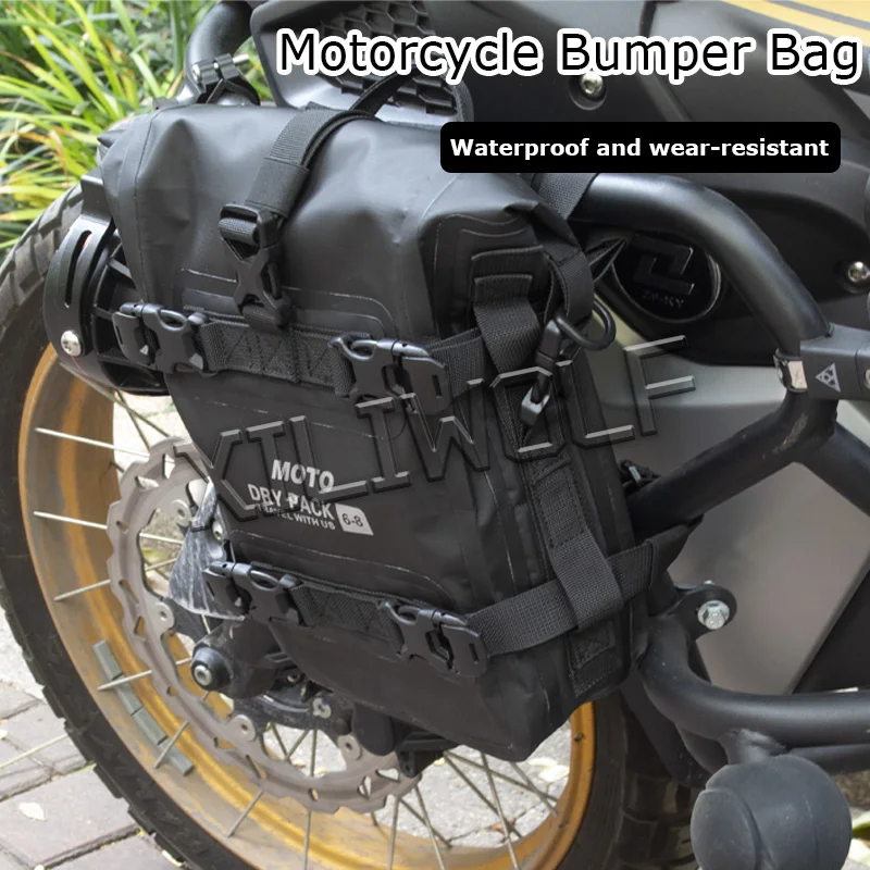 Multifunctional Bumper Bag For Motorcycle Universal Waterproof Tail Bag Backpack Guard Bar Side Bag for Travel Quick Release