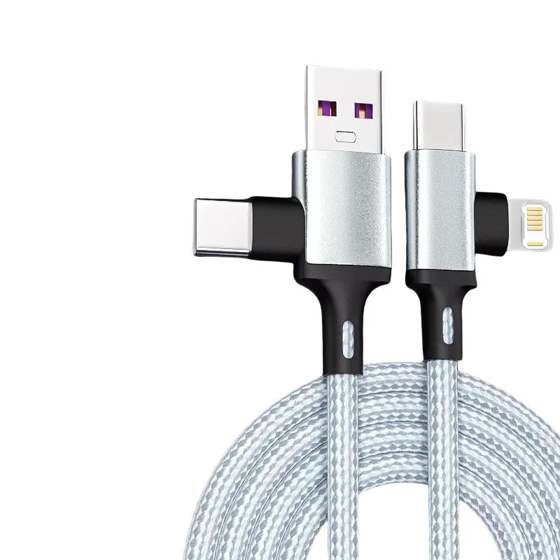 PD 2-in-1 USB-A-Kabel Typ C zu Lightning Schnellladekabel für iPhone 16 15 14 13 11Pro Max iPad Xiaomi Huawei Samsung
