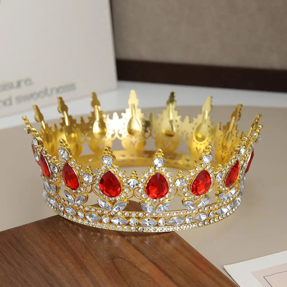 

Hairstyle Crown Accessory Women Full Crown Headpiece Elegant Rhinestone Crown Tiara for Women Queen Bridesmaids for Wedding