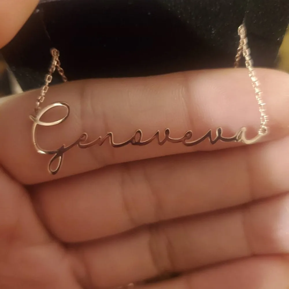 

Custom Cursive Name Necklace For Women Personalised Items Stainless Steel Choker Chain Girlfriend Gift Necklaces