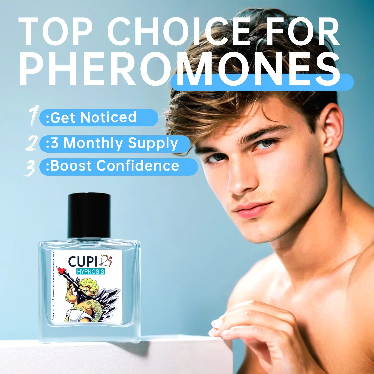

50ML Cupid Pheromone Hypnosis Perfume Original Long Lasting Pheromone Fragrances Perfume Cologne Men And Women Light Fragrance