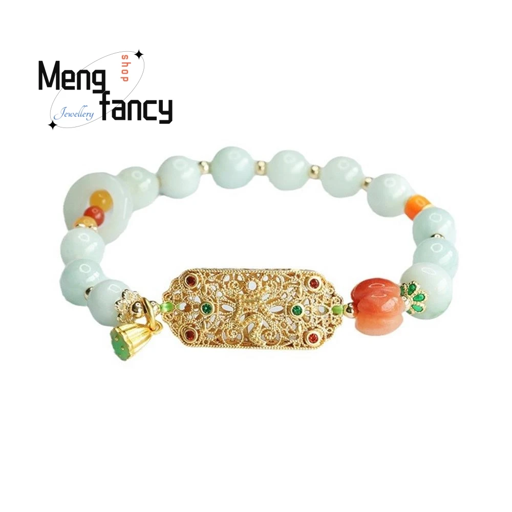 Natural Myanmar A-goods Jadeite Bracelet Exquisite Elegant Simple High-grade Simple Exquisite Elegant High-grade Fashion Jewelry