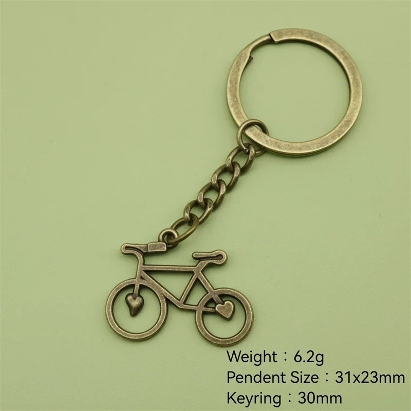خمر سبيكة دراجة مفتاح سلسلة الرجال ريترو مجوهرات بسيطة الدراجة حلقة رئيسية حقيبة يد على ظهره قلادة