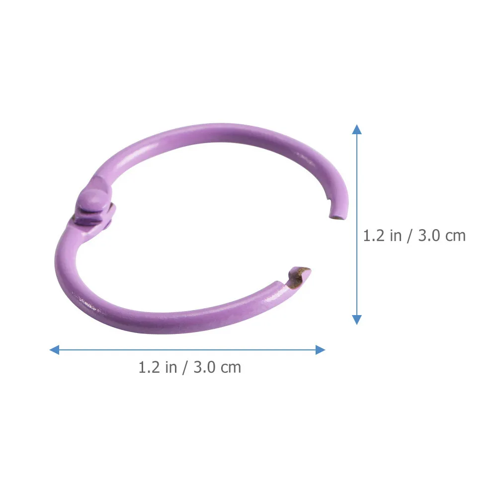 50Pcs Strong Metal Binder Rings Lightweight Book Rings for Document Classification Planner Organization Reusable Multi Function