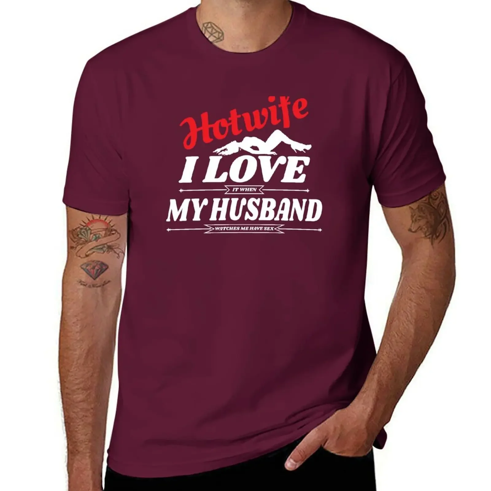 vintage customizeds Men's t-shirts Swinger Hotwife I love  My Husband watches me have sex For dark colors T-Shirt Sweatshirt