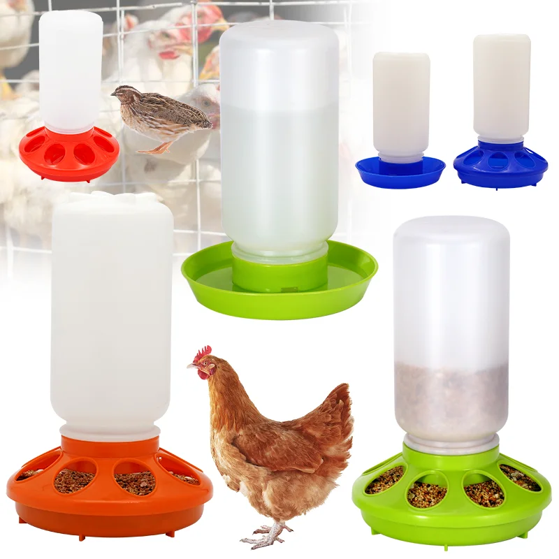 Dispensador de Agua y Comida para Aves de Corral, 1L, Automático, para Animales de Granja, Patos, Codornices, Herramientas de Alimentación para Pollitos y Gallinas