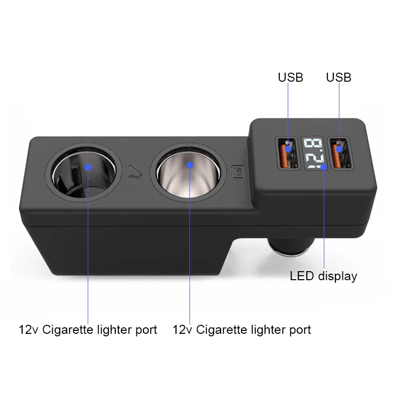 golf cart cigarette lighter For VW Golf 7 Mk7 Car Charger Cigarette Lighter Splitter Sockets  Modification Fast Cell Phone Charging Adapter Parts 2012-2020