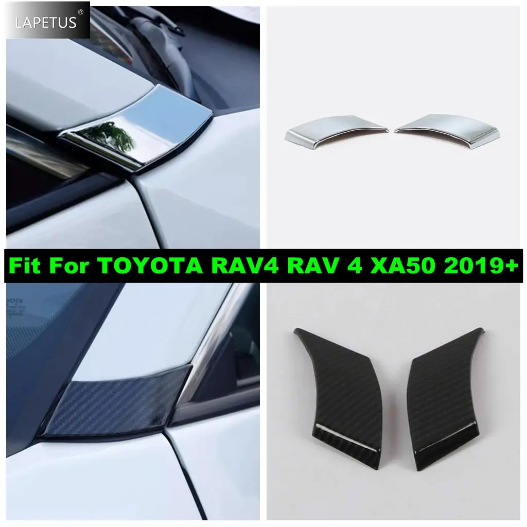 

ABS Car Front Window A Pillar Corner Panel Sequins Decor Cover Trim Chrome Accessories For TOYOTA RAV4 RAV 4 XA50 2019 - 2024