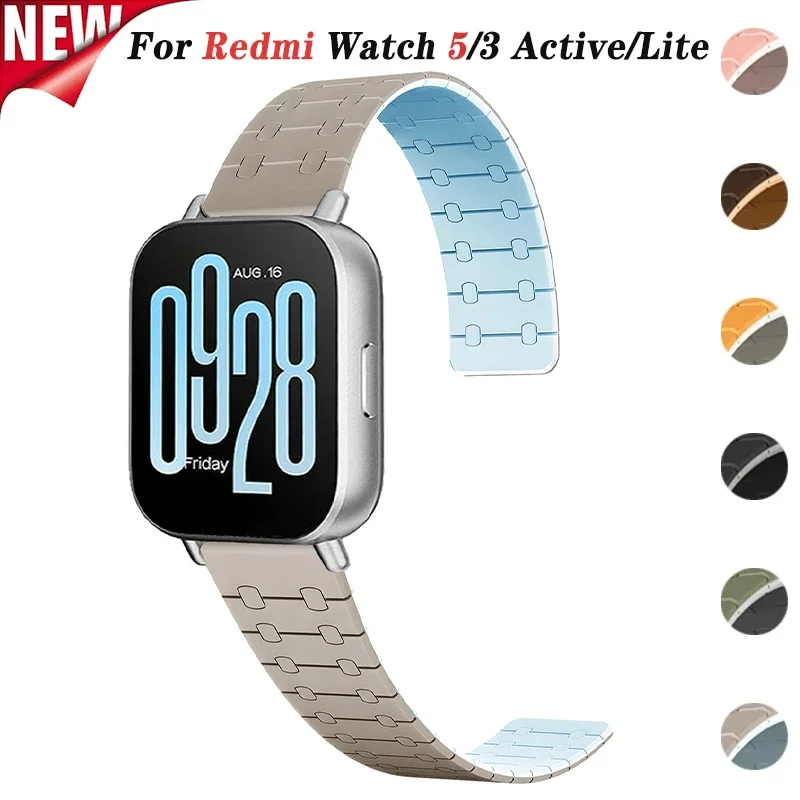 

Magnetic Strap for Redmi Watch 5 Active 5 Lite Smart Watch 22mm Sport Silicone Band for Xiaomi Redmi Watch 3Active/lite Bracelet