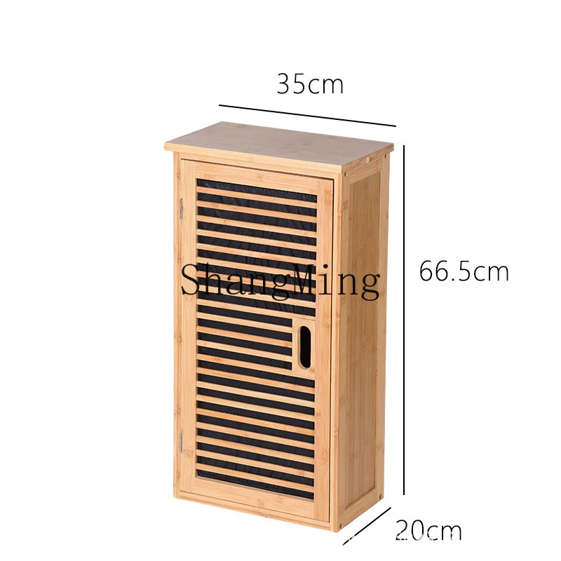 خزانة حائط من الخيزران متعددة الوظائف SM يمكن أن تكون خزانة حائط للتخزين على الحائط لغرفة النوم المنزلية من الأرض إلى السقف #4