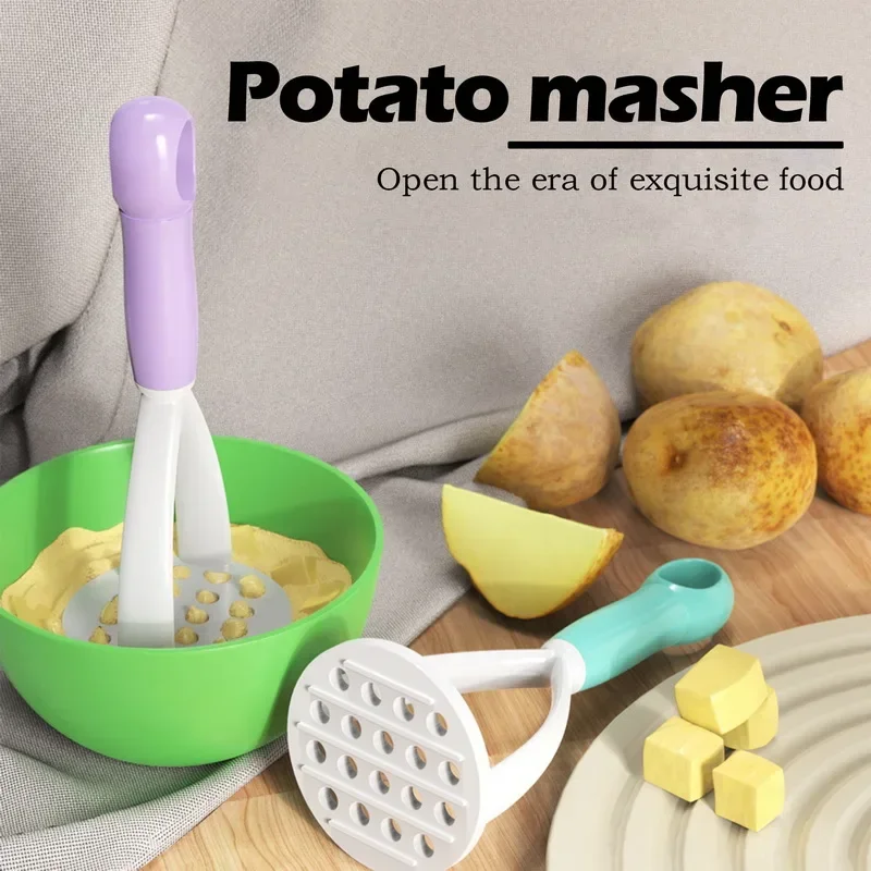 1Pc PP Pressed Potato Masher Ricer Puree Juice Maker Potato Pusher Smooth Mashed Potatoes Crusher Fruit Tools Kitchen Supplies