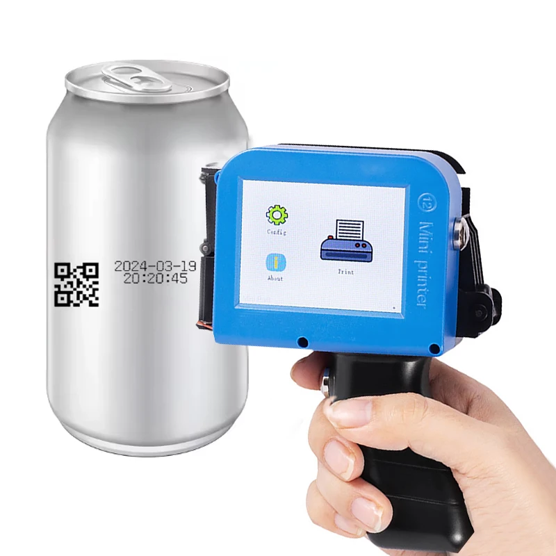 

2.7mm Portable Printer Handheld Inkjet Printer Mini Label Printer Text QR Barcode Image Batch Number Logo Image Coding Machine