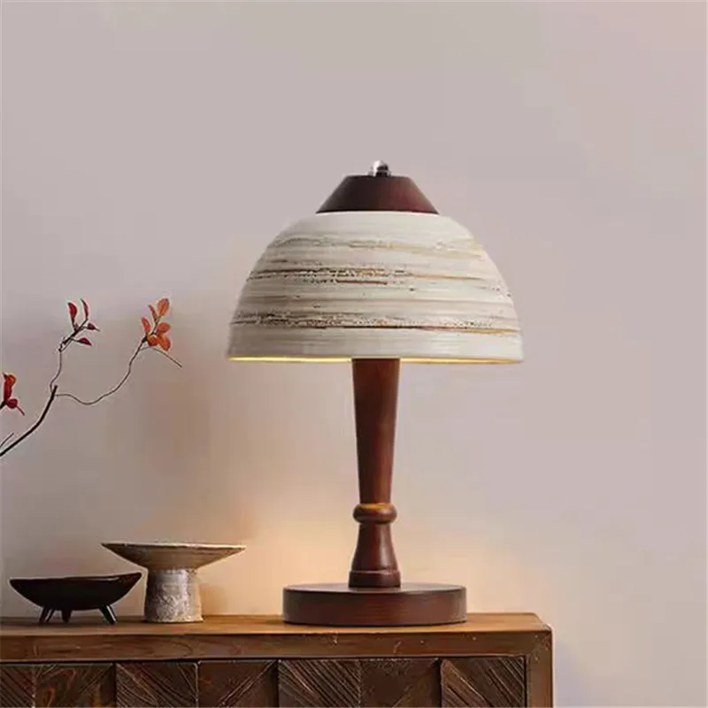 bonbori nordico retro vidro abajur mesa decoracao leitura luz sala de jantar 01