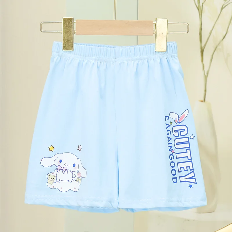 Sanrio Girls' New Shorts Pure Cotton Medium Pants Beach Pants Sweatpants Casual Cute Cartoon My Melody Girls Clothing Gift