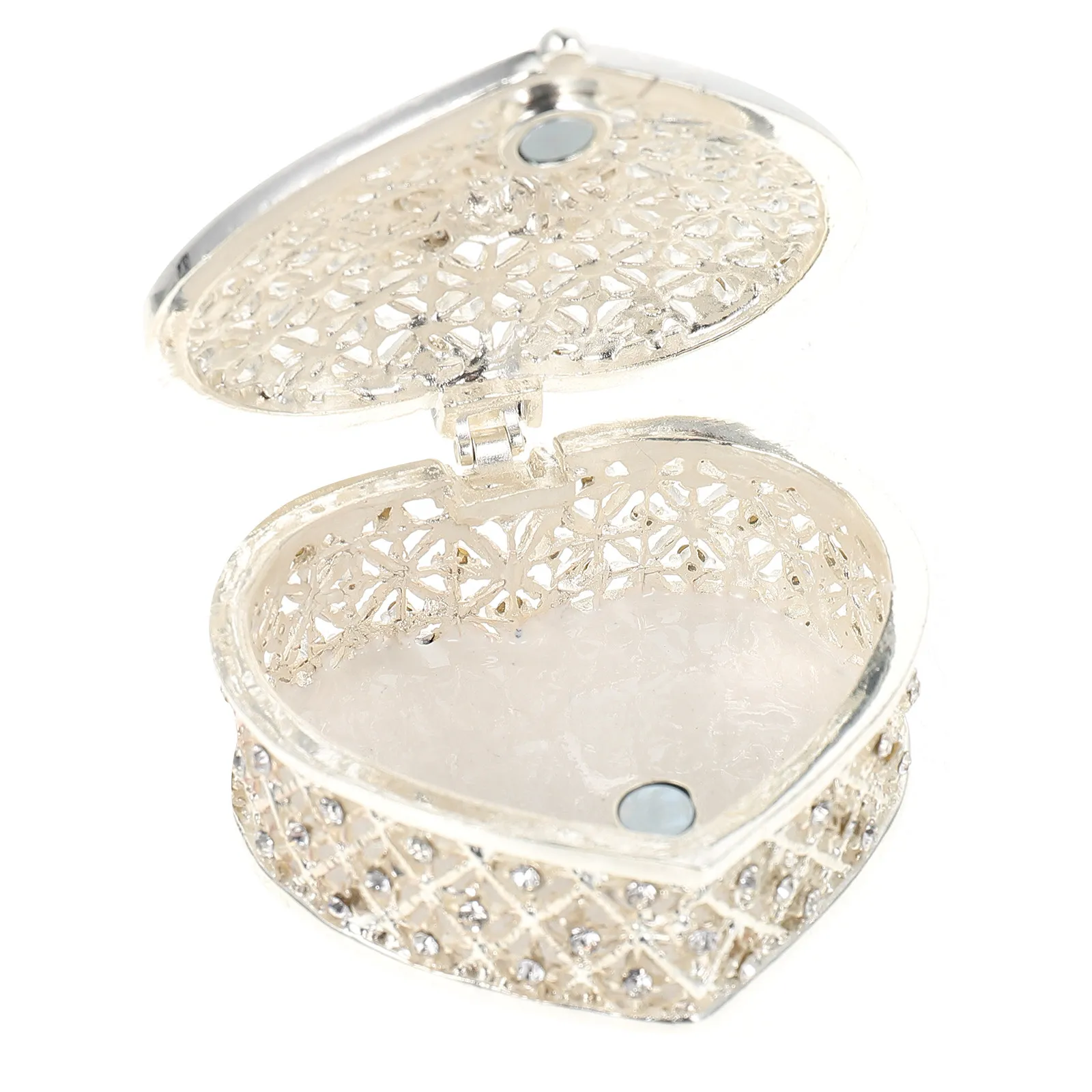 

Jewelry Box Decorative Heart-Shaped Earring Case Exquisite Necklace Bracelet Storage Household Desktop Organizer