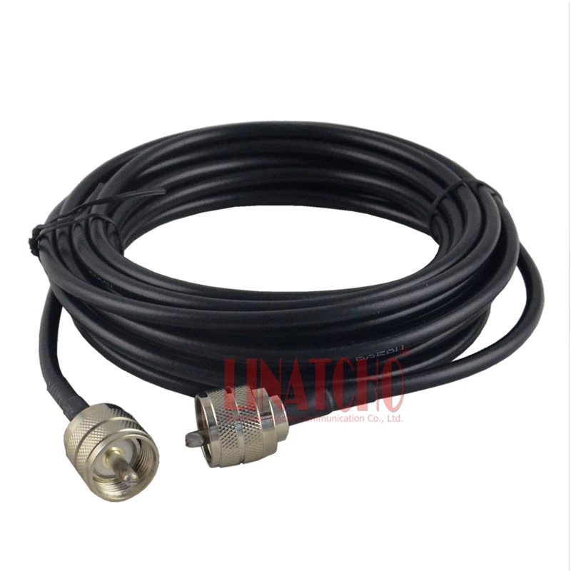 5 Meters RG58U M to M male PL259 to PL259 UHF Male Radio Repeater Outdoor Antenna Jupmer Connecting Cable