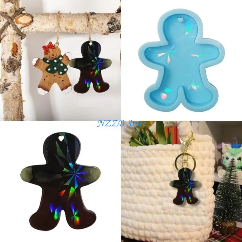 T21F عيد الميلاد جورب قالب المجسم عيد الميلاد الراتنج قالب شجرة عيد الميلاد الايبوكسي قوالب الصب DIY بها بنفسك ديكور المنزل قالب #5