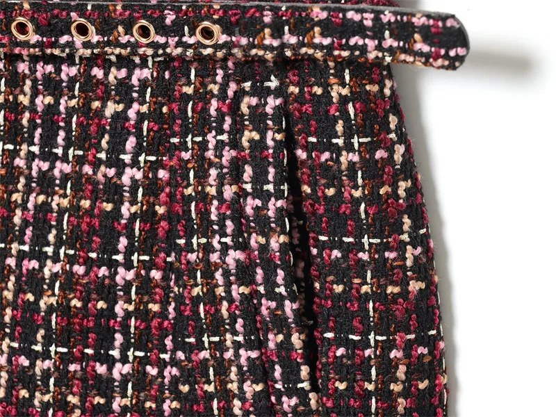 سترة نسائية جديدة برقبة دائرية، بدون أكمام بأزرار مع حزام، سترة خريفية غير رسمية