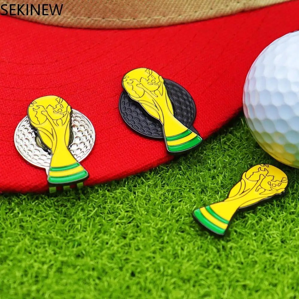 Trophy Golf Ball Marker Hat Clip Removable Victory Magnetic Hat Clip Lightweight Portable Golf Ball Marker Golf Gloves Hats