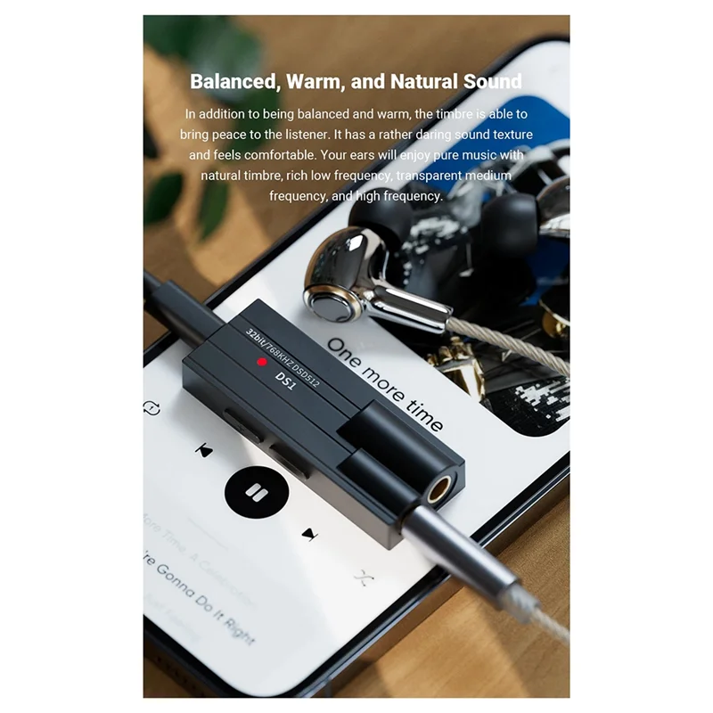 【スーパーディール】オーディオ DS1 DSD512 Hifi USB DAC ドングル ミニオーディオデコーダー ヘッドフォンアンプ アンプ 4.4MM バランスサポート 32Bit/768Khz