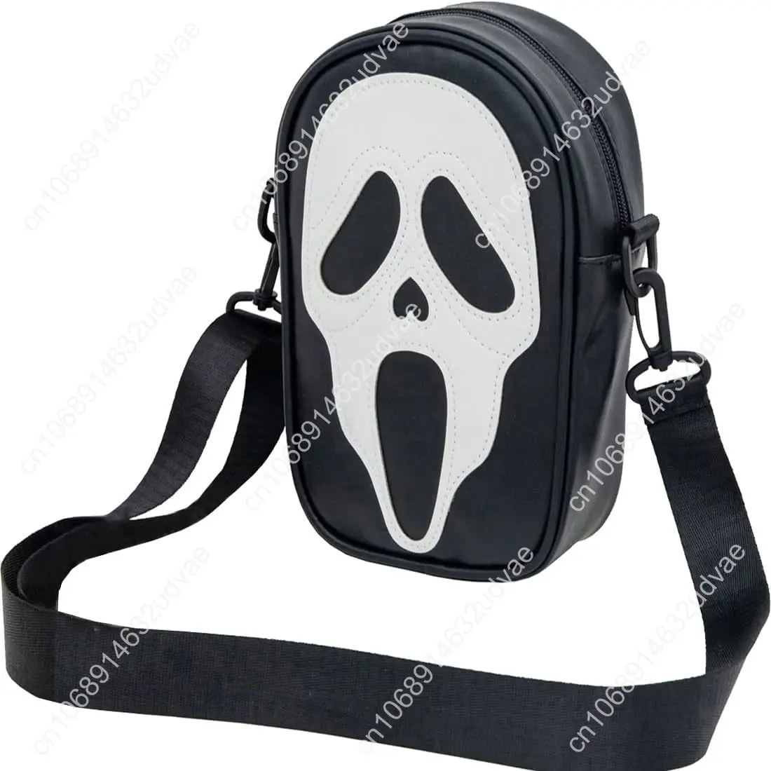 Scream PU Crossbody Purses Gothic Sling Shoulder Bags with Adjustable Straps Unisex