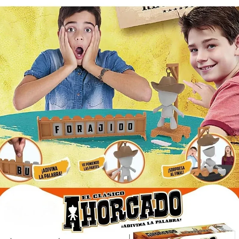 لعبة Hangman Board الترفيهية متعددة اللاعبين هي خيار مثالي للحفلات، متوفرة باللغة الإسبانية والإنجليزية