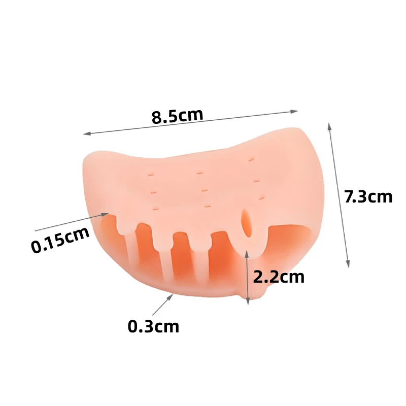 2 Stück = 1 Paar Silikon Vorfuß polster Gel Einlegesohlen Pads Zehen Separator Kissen Kissen Schmerz linderung Einlegesohlen Finger Zehen Valgus Korrektor