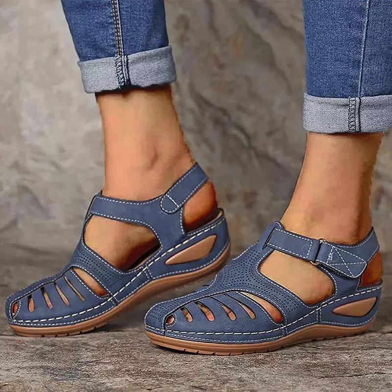 Shoes Sandals Women Summer Soft Sandals Ladies Retro Shoes For Women Wedge Women\'s Shoes Breathable Female Footwear Women Sandal