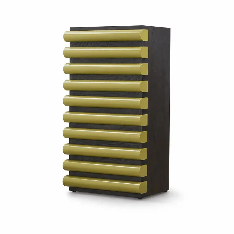 modern style solid wood locker with 2 drawers and locker, adjustable assembled bedroom locker, MDF panel