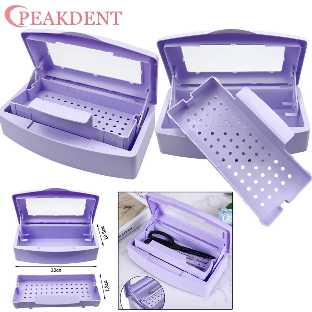 Dentistry Sterilizer Tray Disinfection Box Dental Instrument Disinfection Box Clean Sanitize Tool Equipment Clean Tools 1PCS