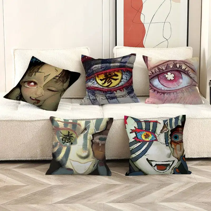 Demon Anime D-Demon S-Slayer Pillowcase toon Gift Cushion Cover Bedroom Home Sofa Chair Seat Decor pillow case