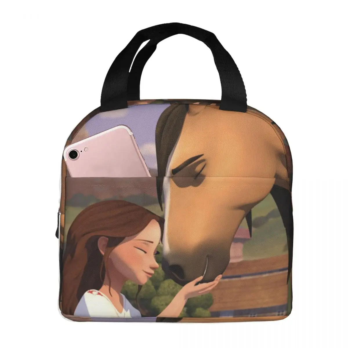

Spirit Riding Free Insulated Lunch Bag for Kids School Cooler Thermal Food Box Tote Leakproof Lunch Boxes Container