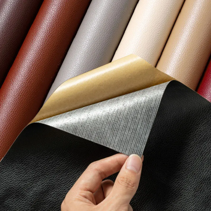 Self Adhesive Faux Leather PVC for Car Stickers Patches Sofa Chairs Repair Subsidies Leather Fabric Paste Handmade DIY Material