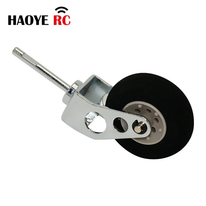 Haoye 1 Set Stainless Steel Tail Wheel Bracket/Metal Lading Gear Tripod With Sponge Wheel RC Accessory