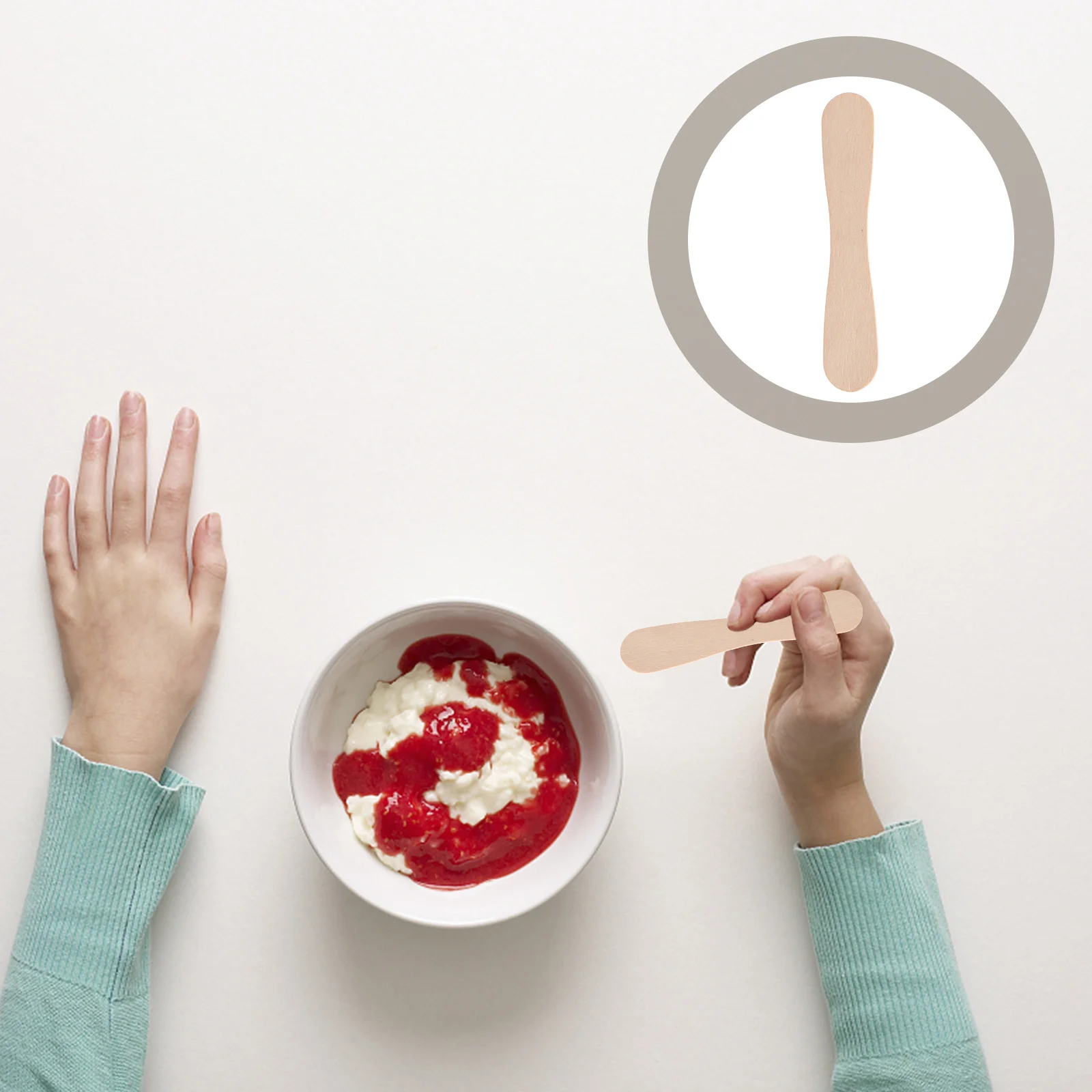 

50Pcs Wood Ice Cream Spoons Natural Wooden Dessert Spoons Eco Friendly Sample Tasting Spoon Wood Popsicle Sticks Ice Cream Spoon