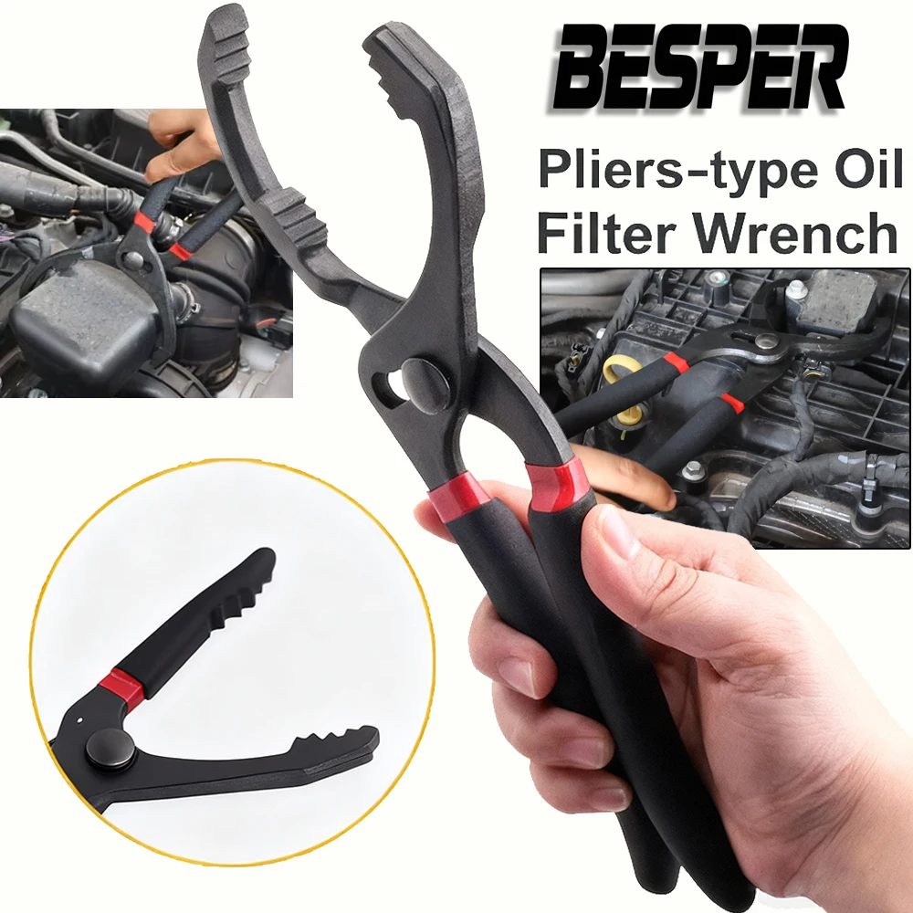 

10/12Inch Oil Filter Pliers Clamp Type Wrench Adjustable Hand Tool Universal Wrench for Car Repair Maintenance Tool