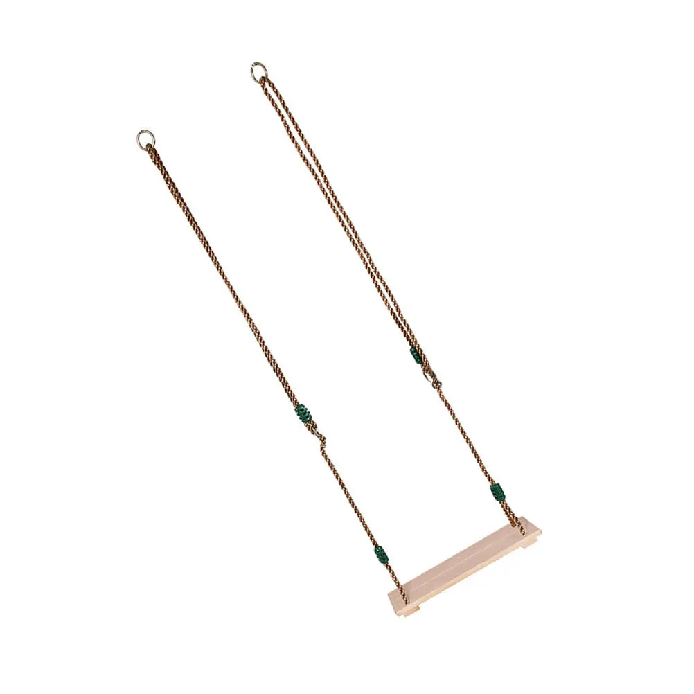 1 Stück Holzsitz-Schaukel für Baum-Spielplatz für Kinder und Erwachsene, Verstellbares Seil, Robuste Spielplatz-Schaukel