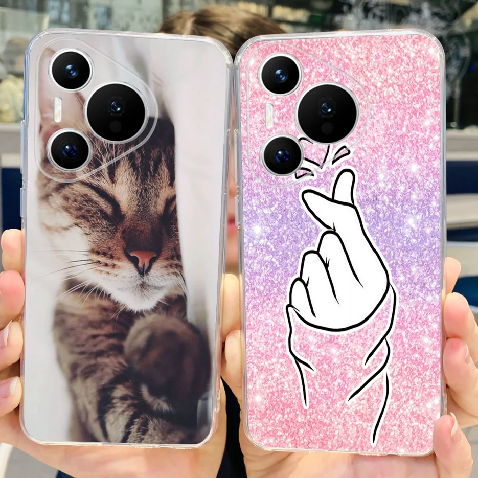 For Huawei Pura 70 Pro Plus Case Cute Fashion Painted Cover Soft Silicone Phone Case For Huawei Pura 70 Pura70 Pro + Fundas Capa