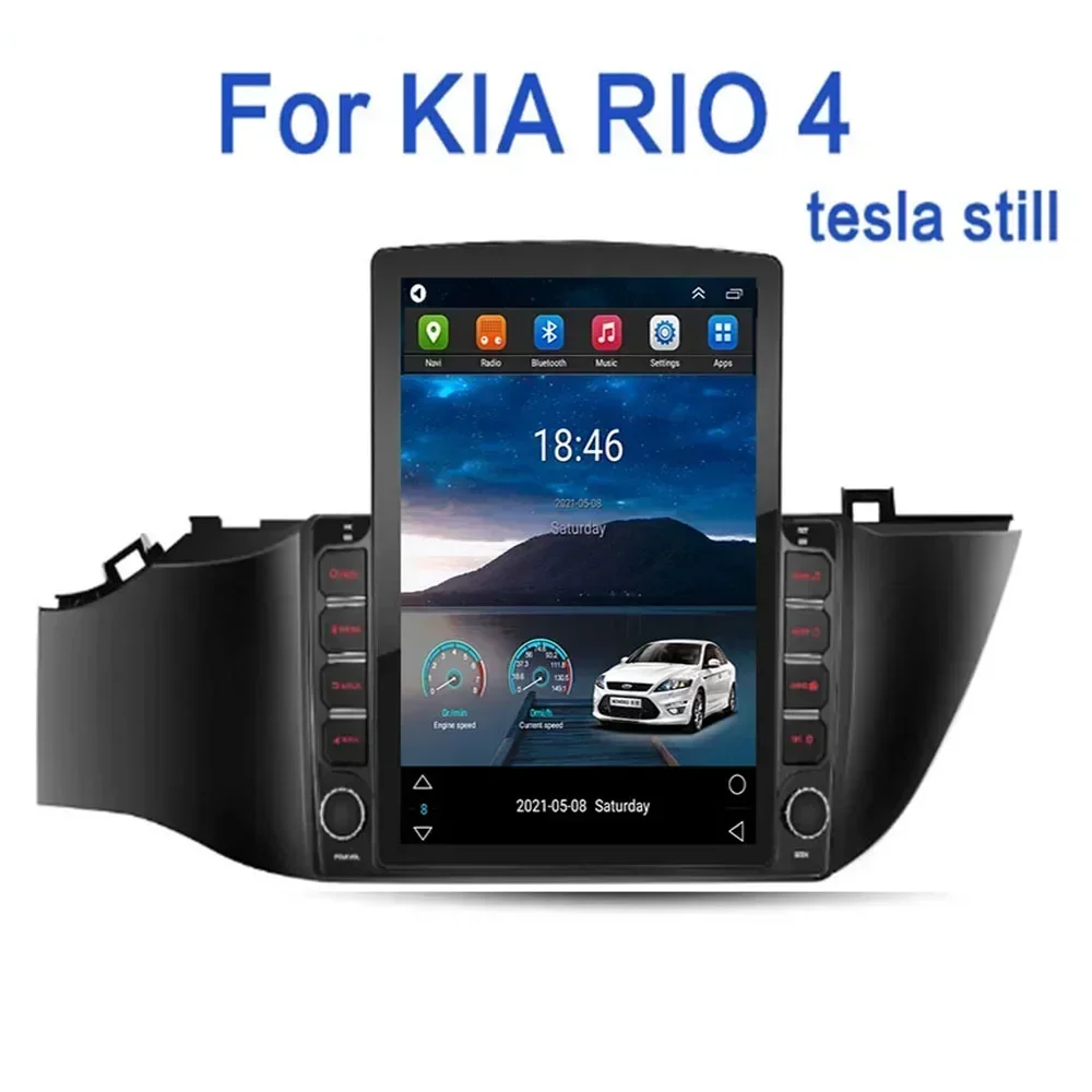 For Tesla Style 2Din Android 13 Car Radio For KIA RIO 4 x-line 2016-35 Multimedia Video Player GPS Stereo Carplay DSP RDS Camera