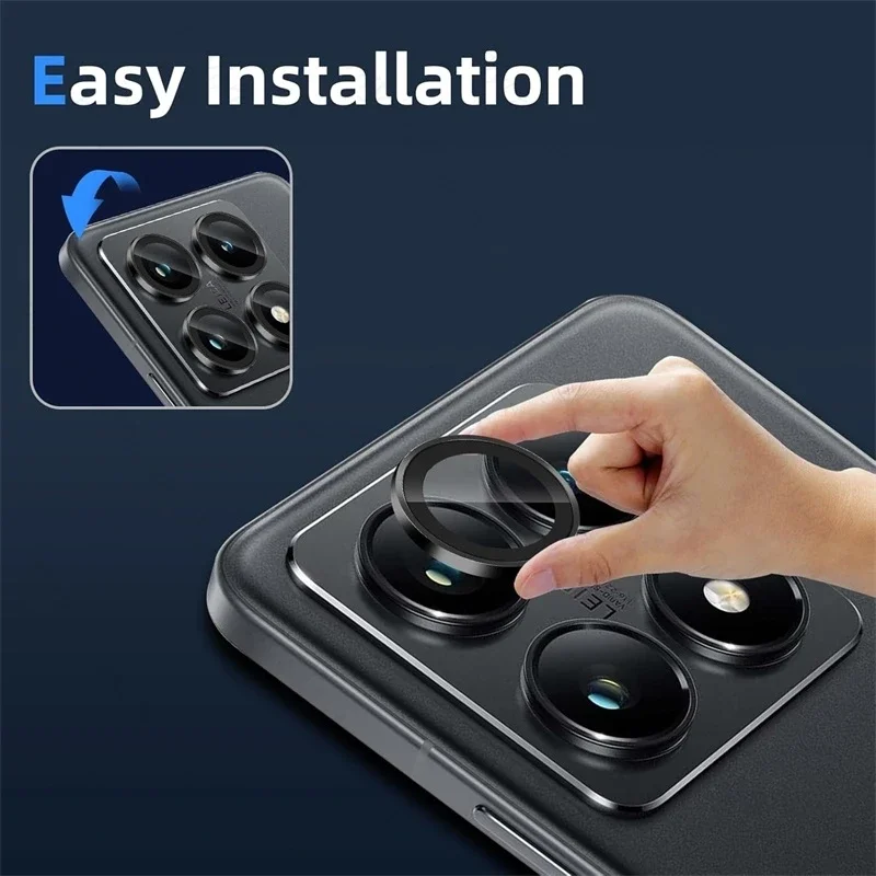 Aluminum Alloy Camera Protector Case for Xiaomi 14T 13T Pro Poco F6 X6 Pro Metal Ring Lens Glass Case