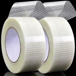 20M/Roll Mesh Fiber Tape High Viscosity Adhesive Tape Super-Strong Single-Sided Waterproof Wear-Resistant Glass Fiber Grid Tapes