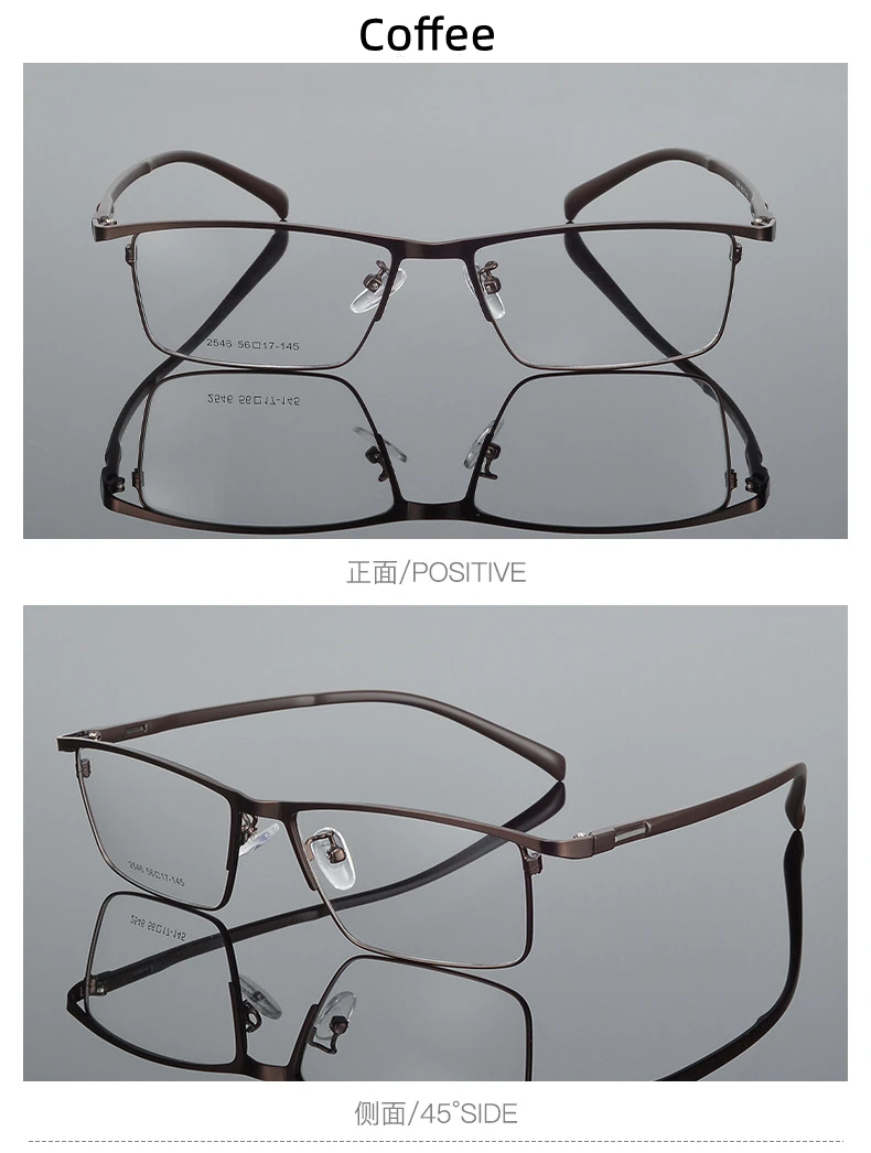KOCOLIOR Full Frame Titanium Anti Blue Light Reading Glasses Men Ultralight Business Presbyopia Eyeglasses Photochromic Readers