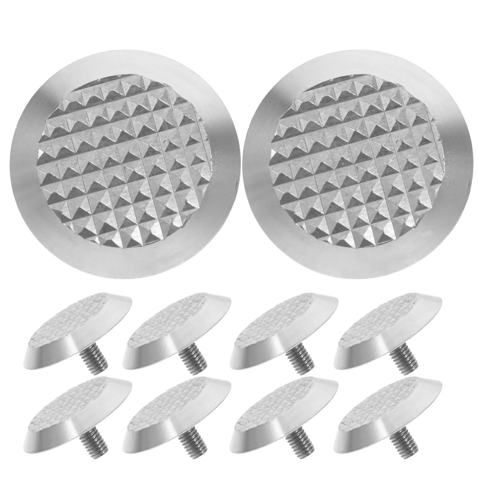 10Pcs Blind Nail Anti-Slip 304 Stainless Steel Tactile Warning Studs for Sidewalks Subways Airports Floor Tactile Paving Guide