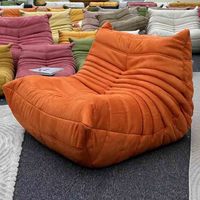 Single Seated Foam Sofa Armless Floor Sofa Lazy Couch Living Room Bedroom Balcony Leisure Chair Reading Chair Fireside Chair