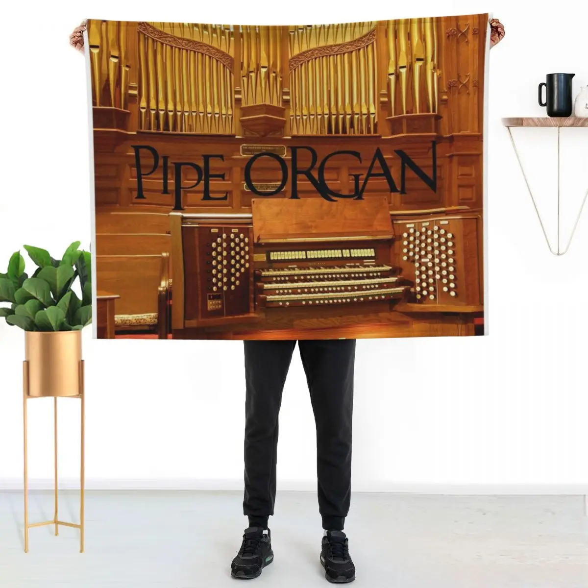 Big Pipe Organ Throw Blanket for winter Decorative Sofa decorative Sofa Soft Big Retros Blankets