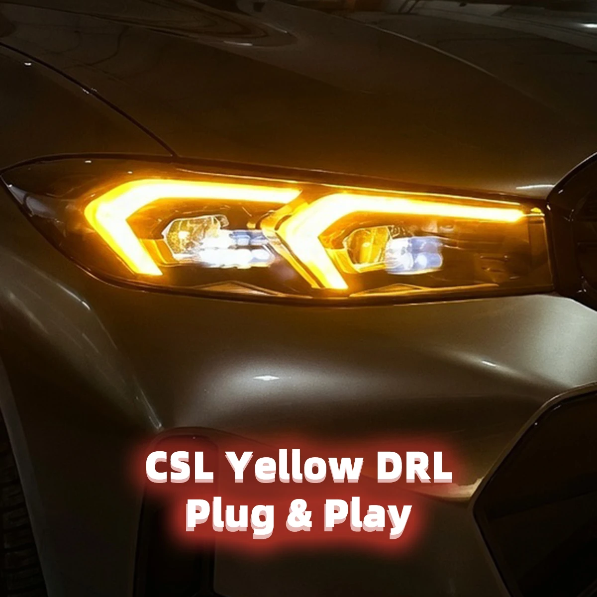 CSL Yellow LED DRL Module For BMW 3 Series G20 G21 2023-Up Plug and Play Daytime Running Light
