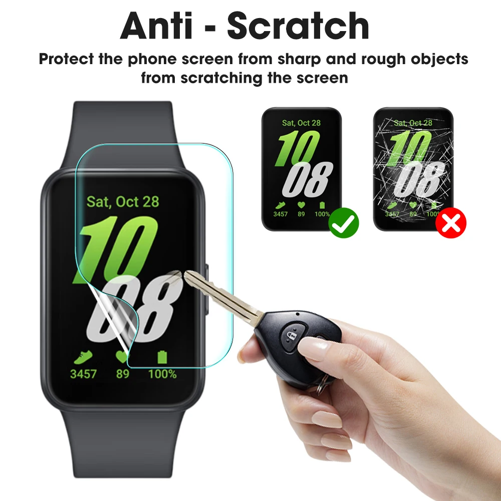 1-10PCS Clear Soft TPU Hydrogel Films For Samsung Galaxy Fit 3 Smartwatch HD Ultra Thin Screen Protector Not Tempered Glass