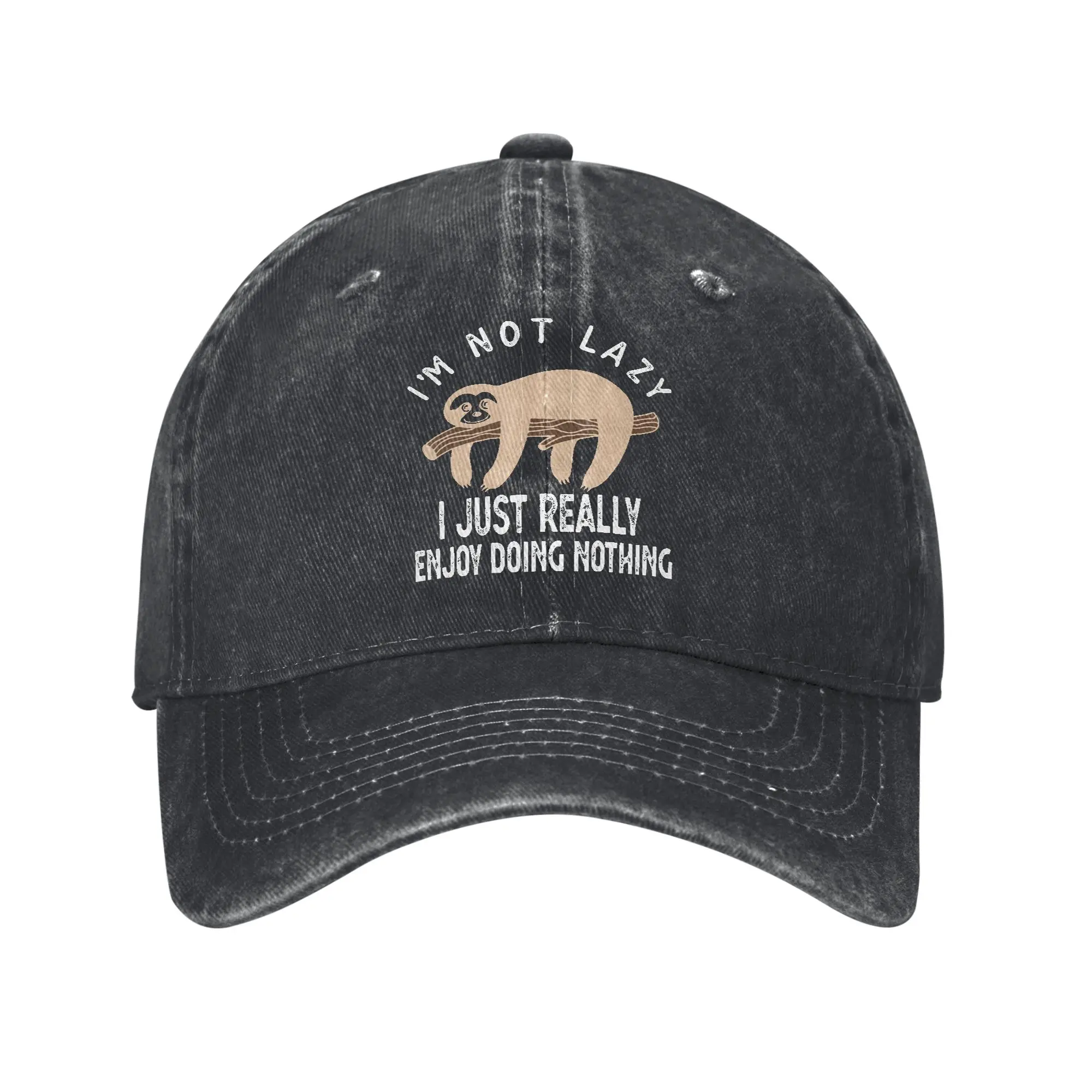I'm Not Lazy I Just Really Enjoy Doing Nothing Printed Caps for Men Women Cotton Trucker Hat Headwear Baseball Cap Adjustable