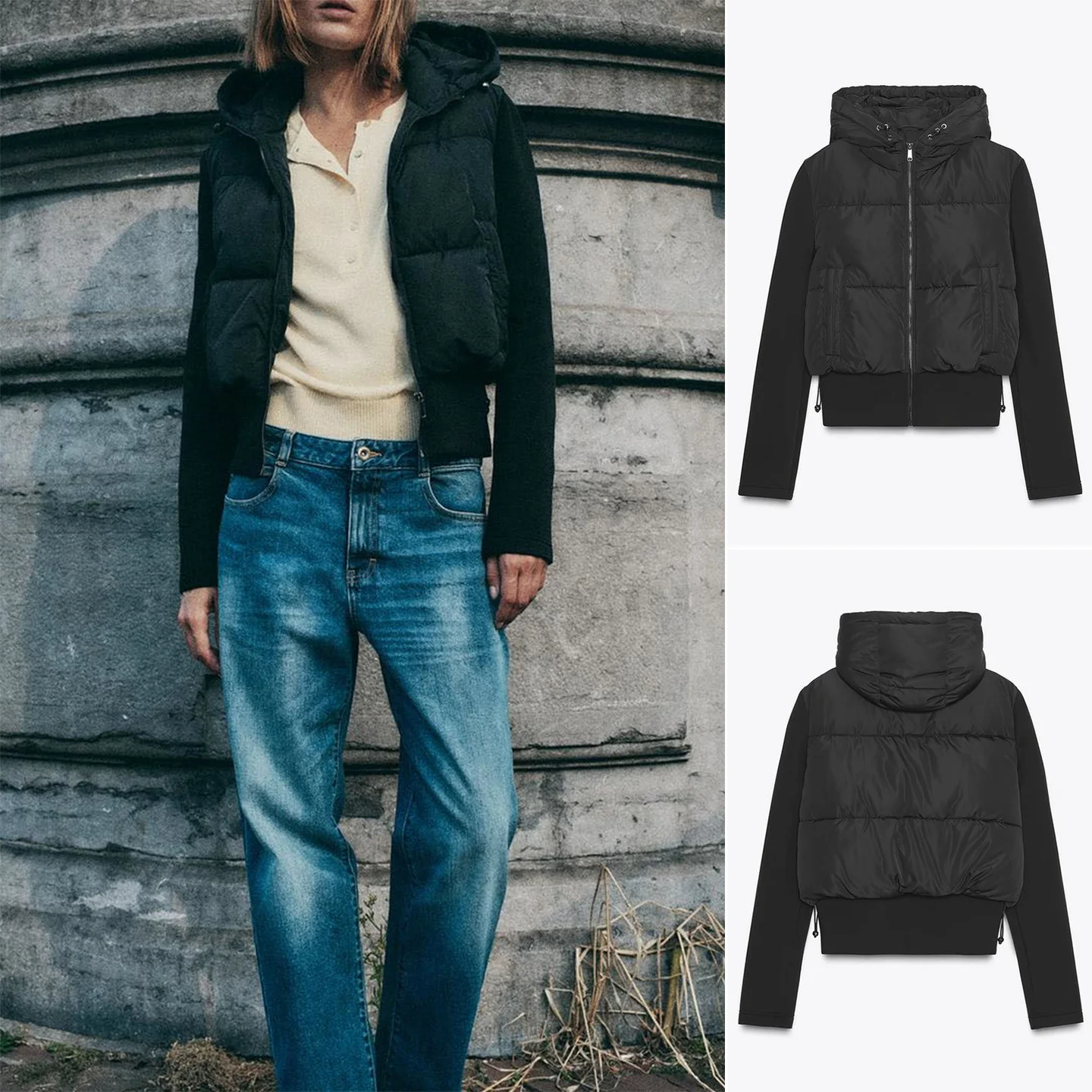 

Новые осенние женские туфли на молнии Slim Fit ort Cotton Jaet с капюшоном Long Sve 8073224, удобные для поездок на работу, стандартная длина